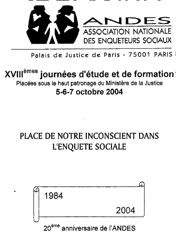 18 èmes journée d'étude et de réflexion