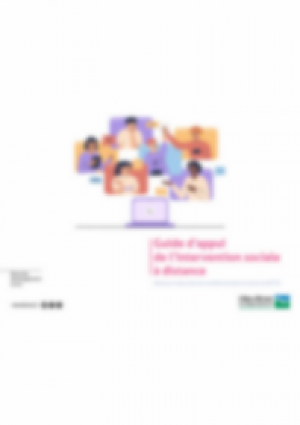 Guide d’appui de l’intervention sociale à distance